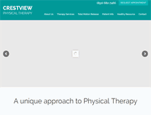 Tablet Screenshot of crestviewphysicaltherapy.com